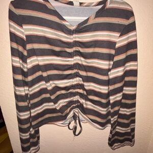 Lazy Sundays Multicolor Striped Long Sleeve Top